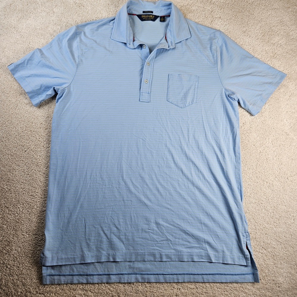 Polo Golf Ralph‎ Lauren Mens Stretch Lisle Striped Golf Polo Shirt Size Large